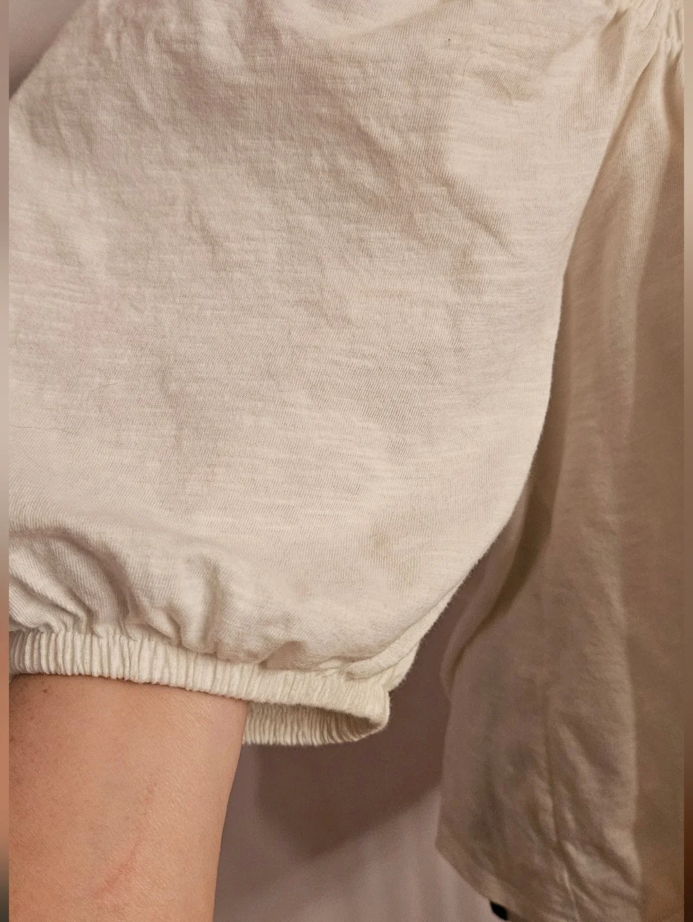 Old Navy White Square-Neck Puff Sleeve Top